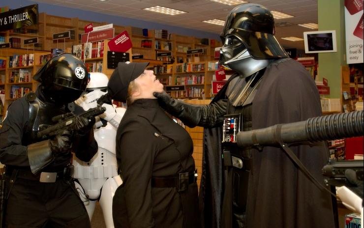 DSC_0737.jpg - Lord Vader is terribly disappointed with Officer Cindy and her inability to produce the location of the Rebel base. He then proceeds to discipline her, emphasizing the need for better results!